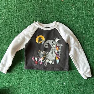 Disney Nightmare Befoee CHRISTMAS- Black and White Kids Shirt Xs (4/5)